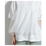 甘さ引き立つドット柄シフォン異素材カットソー レディース ファッション | Sawa a la mode | 詳細画像5