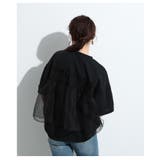 甘さ引き立つドット柄シフォン異素材カットソー レディース ファッション | Sawa a la mode | 詳細画像14