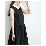 美しいドレープを描くバイカラーブロードティアードワンピース レディース | Sawa a la mode | 詳細画像6