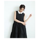 美しいドレープを描くバイカラーブロードティアードワンピース レディース | Sawa a la mode | 詳細画像9