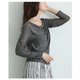 ルーズな抜け感を与えるシアーボートネックプルオーバー レディース ファッション | Sawa a la mode | 詳細画像3