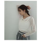 ルーズな抜け感を与えるシアーボートネックプルオーバー レディース ファッション | Sawa a la mode | 詳細画像9