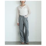 ルーズな抜け感を与えるシアーボートネックプルオーバー レディース ファッション | Sawa a la mode | 詳細画像10
