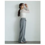 ルーズな抜け感を与えるシアーボートネックプルオーバー レディース ファッション | Sawa a la mode | 詳細画像14