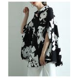 揺れるドレープが美しいフラワーシルエットドルマンブラウス レディース ファッション | Sawa a la mode | 詳細画像2