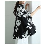 揺れるドレープが美しいフラワーシルエットドルマンブラウス レディース ファッション | Sawa a la mode | 詳細画像4