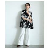 揺れるドレープが美しいフラワーシルエットドルマンブラウス レディース ファッション | Sawa a la mode | 詳細画像8