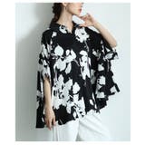 揺れるドレープが美しいフラワーシルエットドルマンブラウス レディース ファッション | Sawa a la mode | 詳細画像17