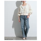 立体ラインレースがリズムを加えるカーディガン レディース ファッション | Sawa a la mode | 詳細画像12