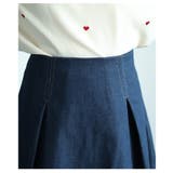 ボックスプリーツデニムスカート レディース ファッション | Sawa a la mode | 詳細画像15