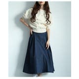 ボックスプリーツデニムスカート レディース ファッション | Sawa a la mode | 詳細画像19