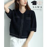 トラッドな印象纏うサマーニット レディース ファッション | Sawa a la mode | 詳細画像1