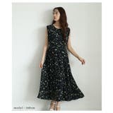 リーフ柄ロングプリーツワンピース レディース ファッション | Sawa a la mode | 詳細画像2