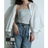 ラグジュアリーさ醸し出すカップ付きラメキャミソール レディース ファッション | Sawa a la mode | 詳細画像1 