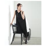 エアリーなシフォンドッキングノースリーブワンピース レディース ファッション | Sawa a la mode | 詳細画像7