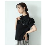 パールの粒が降り注ぐ高見えデコルテフリルトップス レディース ファッション | Sawa a la mode | 詳細画像18