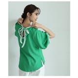 後ろ姿まで可愛いバックリボンのバルーンスリーブジャガードトップス レディース | Sawa a la mode | 詳細画像10