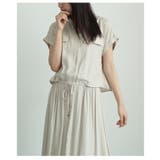 リネンライクな涼しさが心地よい切り替えフレアワンピース レディース ファッション | Sawa a la mode | 詳細画像13