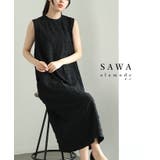 シンプルなのにサマになるふくれジャガードノースリーブロングワンピース レディース | Sawa a la mode | 詳細画像1
