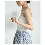 ボディラインに美しくフィットするカップ付きショート丈キャミソール レディース | Sawa a la mode | 詳細画像16 