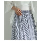 ふっくらシルエットでサマになるストライプ柄バブルヘムスカート レディース | Sawa a la mode | 詳細画像9