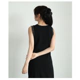 縁取りパールが麗しく輝くプリーツニットミディ丈ワンピース レディース ファッション | Sawa a la mode | 詳細画像8
