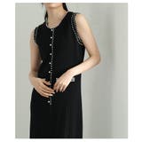 縁取りパールが麗しく輝くプリーツニットミディ丈ワンピース レディース ファッション | Sawa a la mode | 詳細画像9