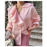 フリルビッグカラーで華やぐキャンディースリーブシャツブラウス レディース | Sawa a la mode | 詳細画像3 