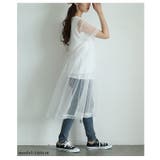 透け感レイヤードに一目惚れなチュールワンピース&ロゴトップス2点セット | Sawa a la mode | 詳細画像14