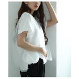 ふんわりベールに包まれるチュールドッキングバルーンカットソー レディース | Sawa a la mode | 詳細画像12