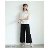 裾に艶めくパールビジューのきれいめフレアパンツ レディース ファッション | Sawa a la mode | 詳細画像4