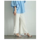 裾に艶めくパールビジューのきれいめフレアパンツ レディース ファッション | Sawa a la mode | 詳細画像14