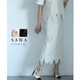 ヒトクセでラフにキマるスカラップデザインペンシルスカート レディース ファッション | Sawa a la mode | 詳細画像1