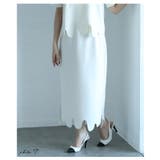ヒトクセでラフにキマるスカラップデザインペンシルスカート レディース ファッション | Sawa a la mode | 詳細画像3