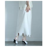 ヒトクセでラフにキマるスカラップデザインペンシルスカート レディース ファッション | Sawa a la mode | 詳細画像9