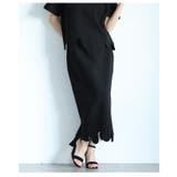 ヒトクセでラフにキマるスカラップデザインペンシルスカート レディース ファッション | Sawa a la mode | 詳細画像16