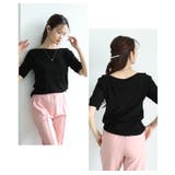 私に似合うが見つかるボートネックサマーニットトップス レディース ファッション | Sawa a la mode | 詳細画像10