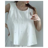 煌めくパールで品よく仕上がるフレアベスト&スカートセットアップ レディース | Sawa a la mode | 詳細画像12