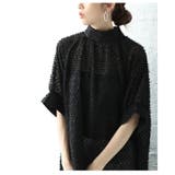 フリンジメッシュが揺れるハイネックカットソーチュニック レディース ファッション | Sawa a la mode | 詳細画像13
