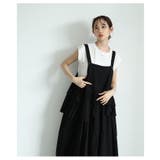 ランダムティアードが揺れるモードなジャンパースカート レディース ファッション | Sawa a la mode | 詳細画像7