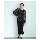 艶やかなヴィンテージフラワーが咲くシアーフリルプルオーバー レディース | Sawa a la mode | 詳細画像4