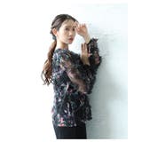 艶やかなヴィンテージフラワーが咲くシアーフリルプルオーバー レディース | Sawa a la mode | 詳細画像6