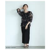 艶やかなヴィンテージフラワーが咲くシアーフリルプルオーバー レディース | Sawa a la mode | 詳細画像7