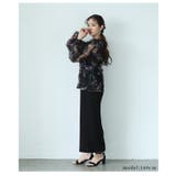 艶やかなヴィンテージフラワーが咲くシアーフリルプルオーバー レディース | Sawa a la mode | 詳細画像10