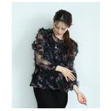 艶やかなヴィンテージフラワーが咲くシアーフリルプルオーバー レディース | Sawa a la mode | 詳細画像11