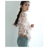 艶やかなヴィンテージフラワーが咲くシアーフリルプルオーバー レディース | Sawa a la mode | 詳細画像15