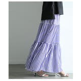 廃りないトレンドを重ねる切替ボーダーティアードスカート レディース ファッション | Sawa a la mode | 詳細画像14