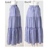 廃りないトレンドを重ねる切替ボーダーティアードスカート レディース ファッション | Sawa a la mode | 詳細画像22