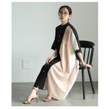 遊び心感じる切り替え配色アシンメトリーシャツワンピース レディース ファッション | Sawa a la mode | 詳細画像14