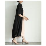 遊び心感じる切り替え配色アシンメトリーシャツワンピース レディース ファッション | Sawa a la mode | 詳細画像19